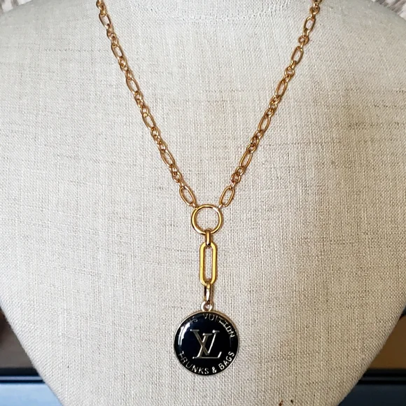 Vintage Louis Vuitton Bag Tag Necklace - Picture 1 of 6